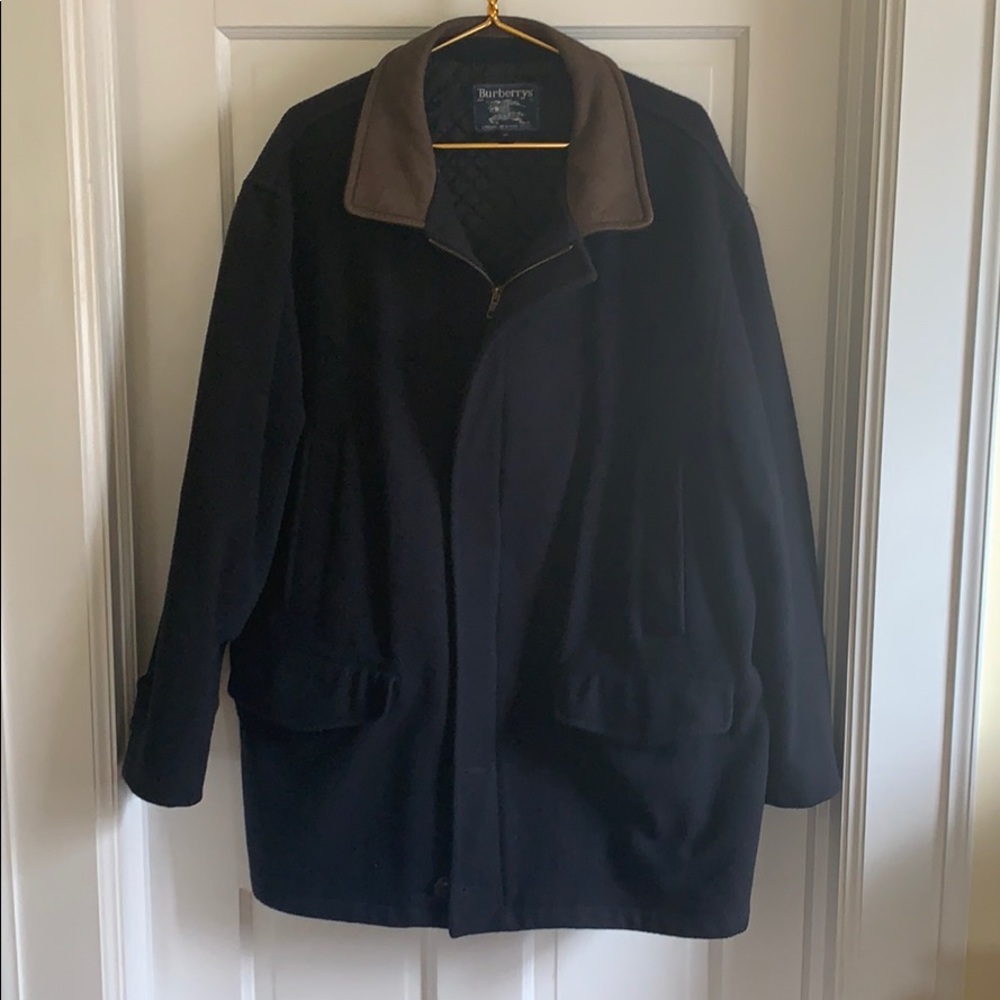 Burberry Navy Wool Coat XL Men